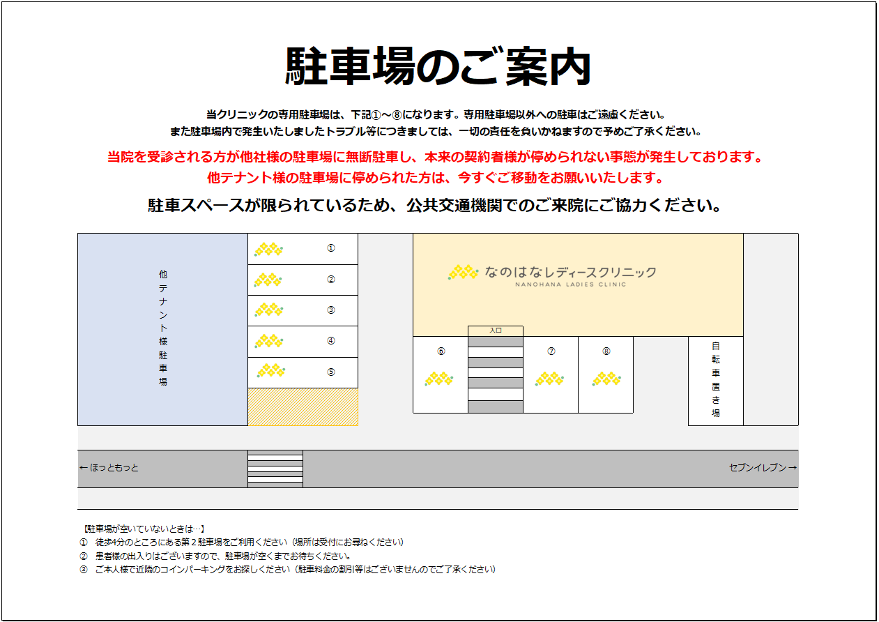 駐車場のご案内